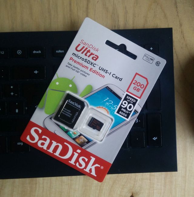 200GB Sandisk Ultra microSD Verpackung