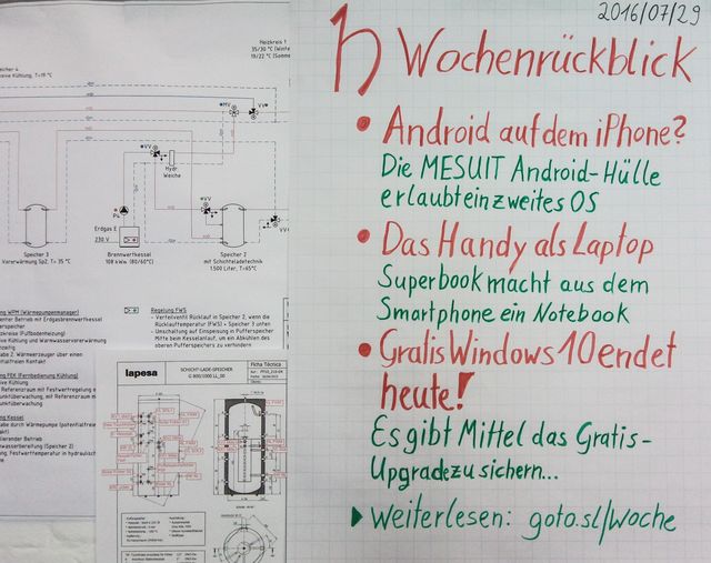 Wochenrckblick vom 29. Juli 2016