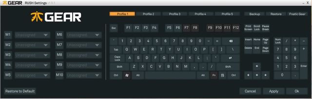 Fnatic Gear Rush G1 Software