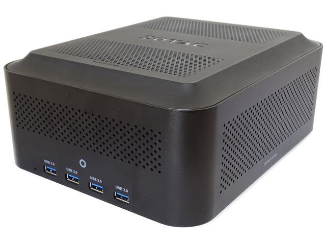 front of the zotac AMP box mini eGPU